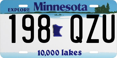MN license plate 198QZU