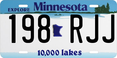 MN license plate 198RJJ