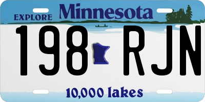 MN license plate 198RJN