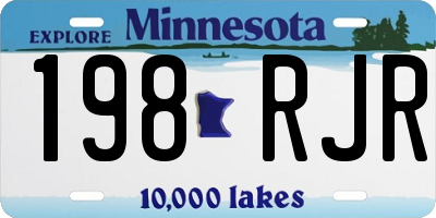MN license plate 198RJR