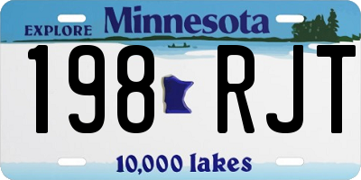 MN license plate 198RJT