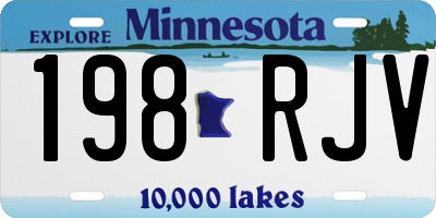 MN license plate 198RJV