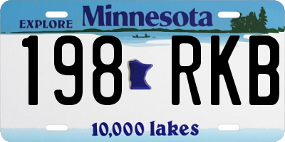 MN license plate 198RKB