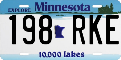 MN license plate 198RKE