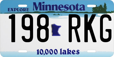 MN license plate 198RKG