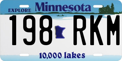 MN license plate 198RKM