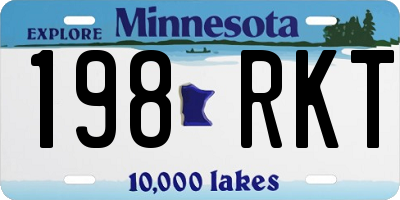 MN license plate 198RKT