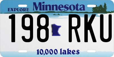 MN license plate 198RKU
