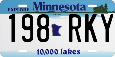 MN license plate 198RKY