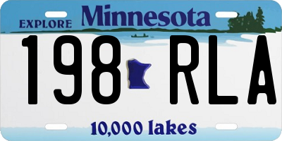 MN license plate 198RLA