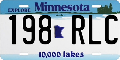 MN license plate 198RLC