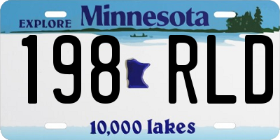 MN license plate 198RLD