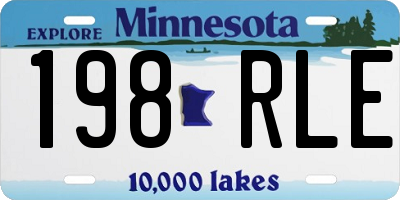 MN license plate 198RLE