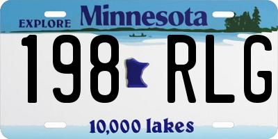MN license plate 198RLG