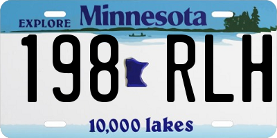 MN license plate 198RLH