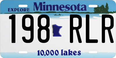 MN license plate 198RLR
