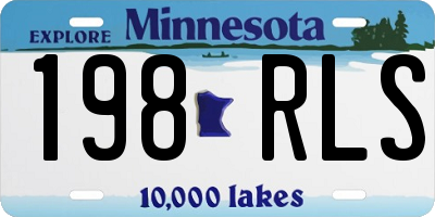 MN license plate 198RLS