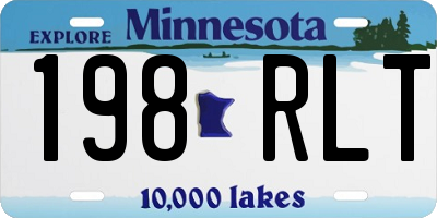 MN license plate 198RLT