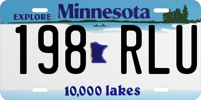 MN license plate 198RLU