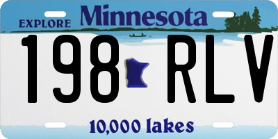 MN license plate 198RLV