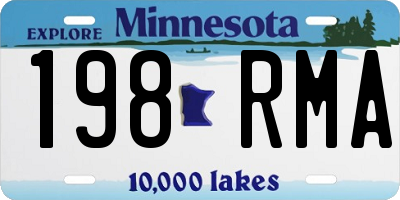 MN license plate 198RMA