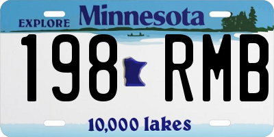 MN license plate 198RMB