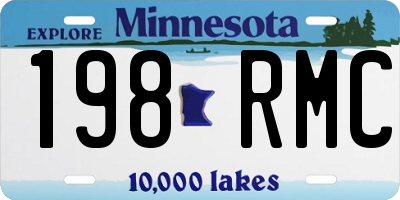 MN license plate 198RMC