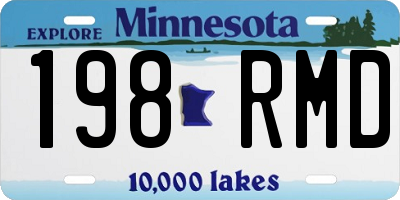 MN license plate 198RMD