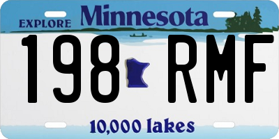 MN license plate 198RMF