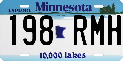 MN license plate 198RMH