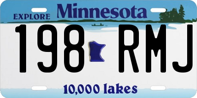 MN license plate 198RMJ