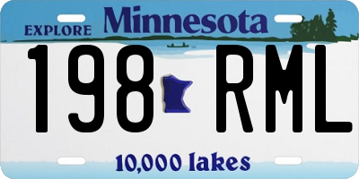 MN license plate 198RML