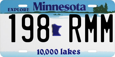 MN license plate 198RMM