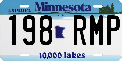 MN license plate 198RMP