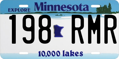 MN license plate 198RMR