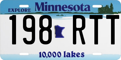 MN license plate 198RTT