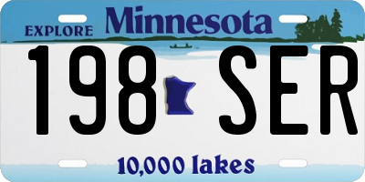 MN license plate 198SER