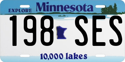 MN license plate 198SES