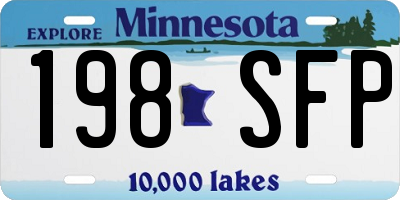 MN license plate 198SFP