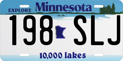MN license plate 198SLJ