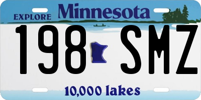 MN license plate 198SMZ