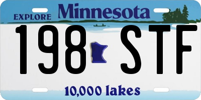 MN license plate 198STF