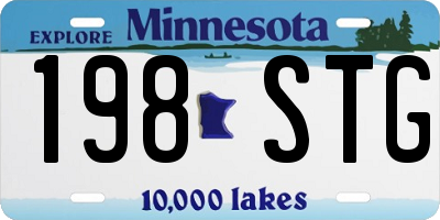 MN license plate 198STG