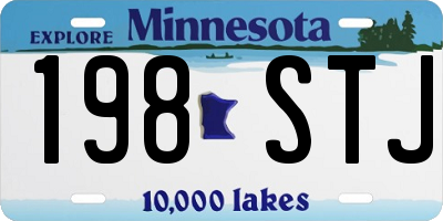 MN license plate 198STJ