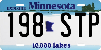 MN license plate 198STP