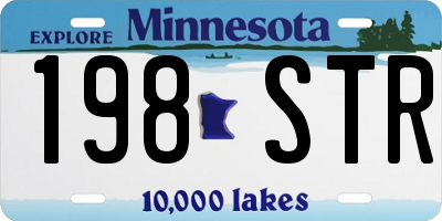 MN license plate 198STR