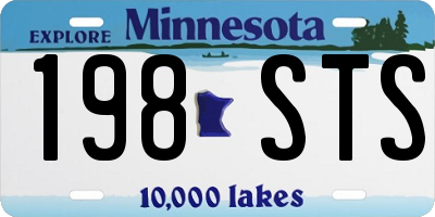 MN license plate 198STS