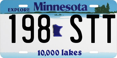 MN license plate 198STT