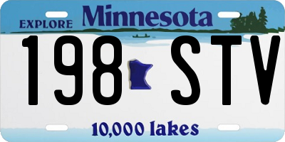MN license plate 198STV