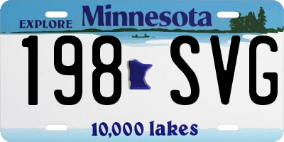 MN license plate 198SVG